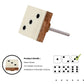 Mascot Hardware Casino 1-3/7 in. Numero 1, 2, 3, 4, 5, 6 Drawer Cabinet Knob