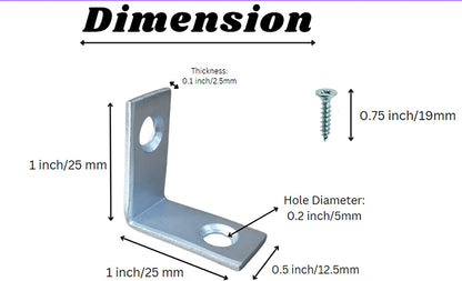 Mascot Hardware Zinc-Plated Corner Brace (4-Pack)-(20-Pack)