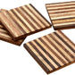 Mascot Hardware Beautiful Square Diagonal Wood Coaster (Set of 4)