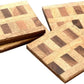 Mascot Hardware Checkered Diagonal  Wooden Coasters Set of 4