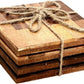 Mascot Hardware Checkered Diagonal  Wooden Coasters Set of 4