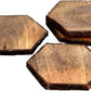 Mascot Hardware Log Cut 4 pieces Multi Shape Wooden Coasters (Set Of 4)