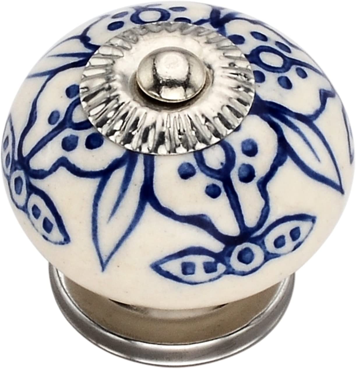 Petunia Washed 1-4/7 in. Blue Cabinet knob