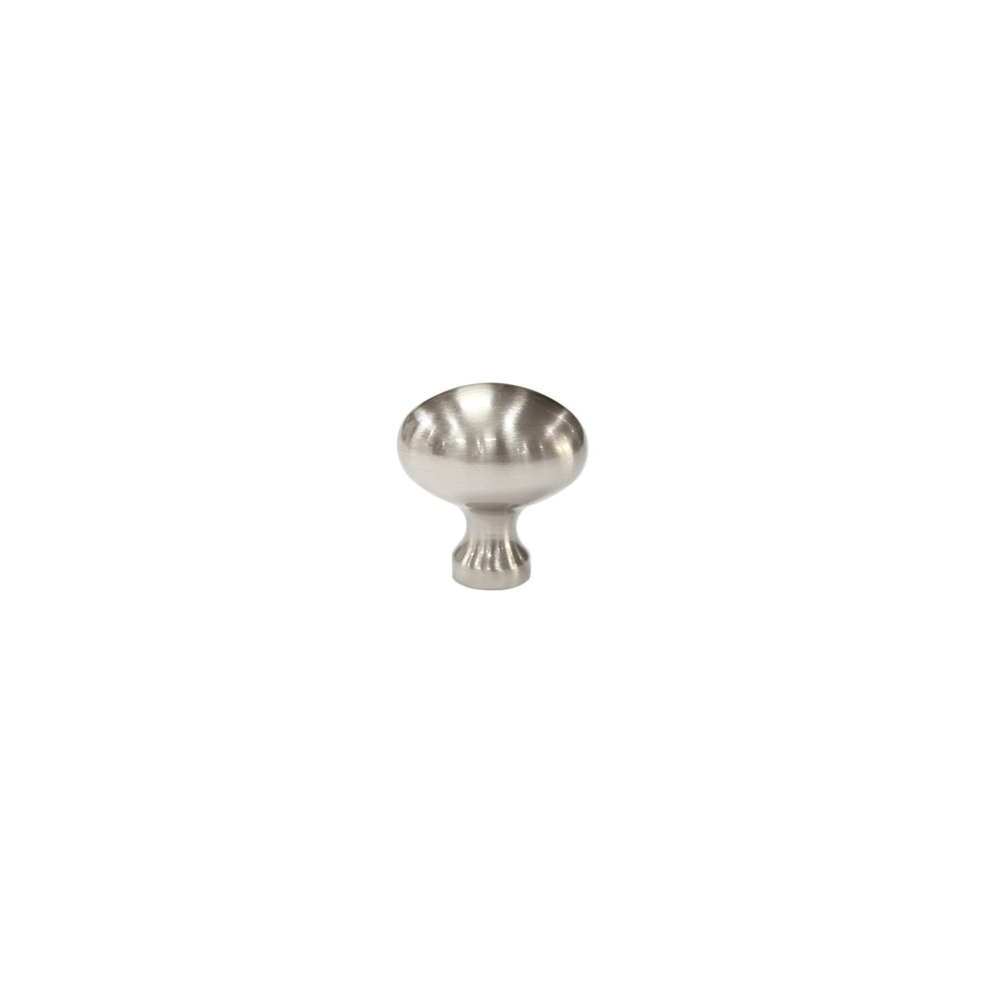 Oblong 1-1/3 in. Satin Nickel Oval Cabinet Knob (10-Pack)