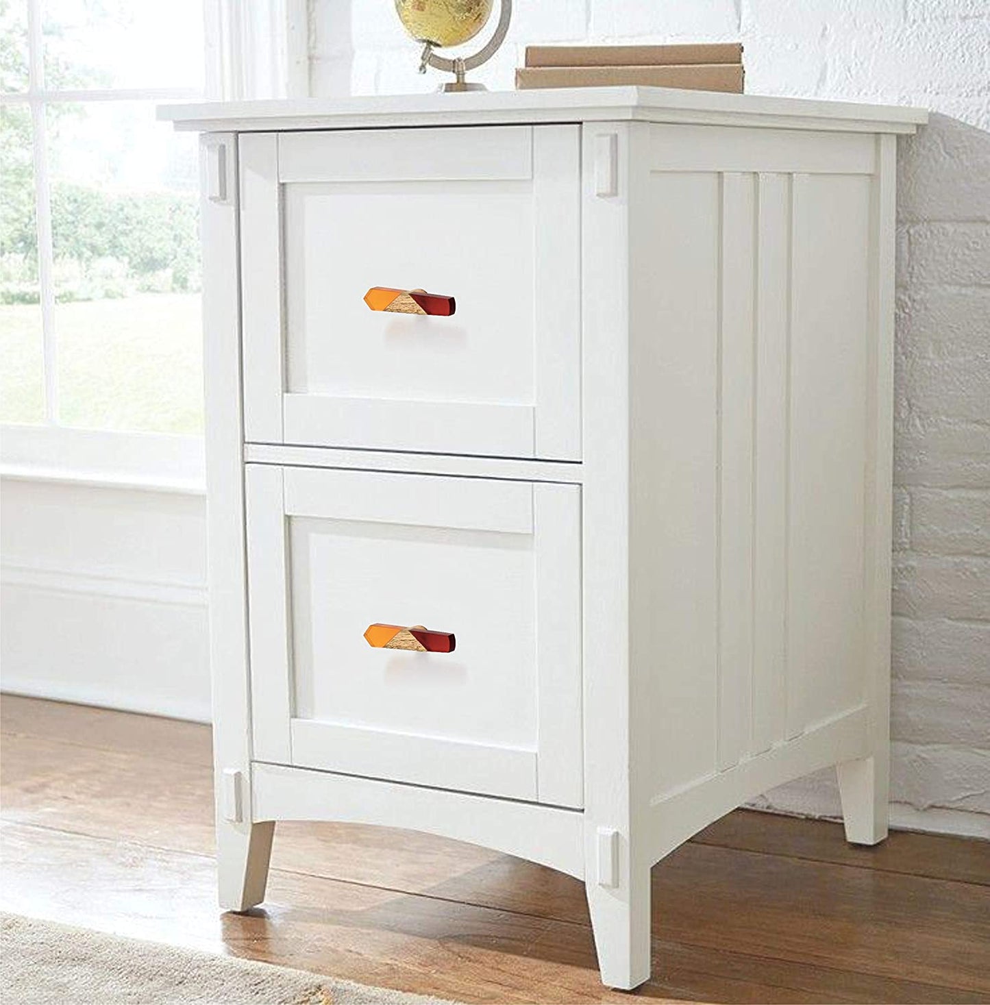 Mascot Hardware Fusion 2-7/8 in. Smoky Effect Resin & Wood Drawer Cabinet Knob