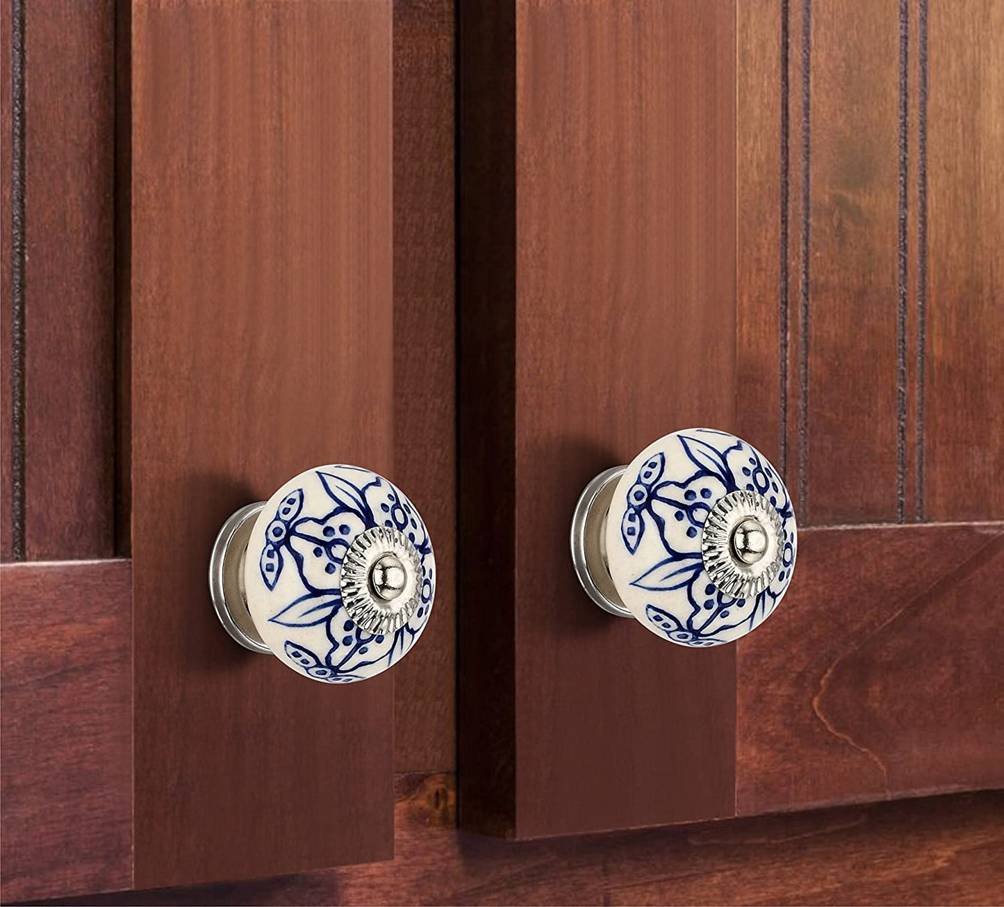 Petunia Washed 1-4/7 in. Blue Cabinet knob