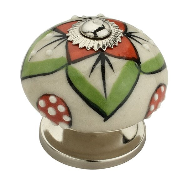 1-3/5 in. White & Multicolor Cabinet Knob (Pack of 10)