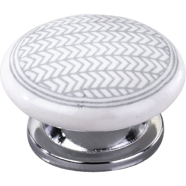 Mascot Hardware Arrow Pattern 1-3/5 in. Grey Flat Cabinet Knob (Pack of 10)