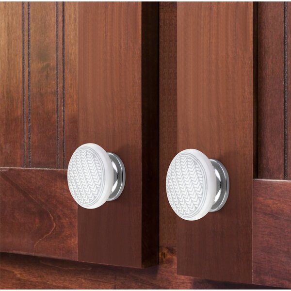 Mascot Hardware Arrow Pattern 1-3/5 in. Grey Flat Cabinet Knob (Pack of 10)