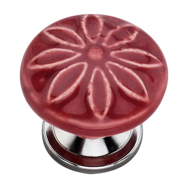 Mascot Hardware Aster 1-3/5 in. Maroon Drawer Cabinet Knob