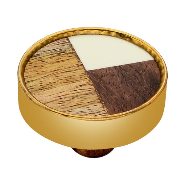 Mascot Hardware Athena 1-3/5 in. Wood & White Cabinet Knob (Pack of 10)