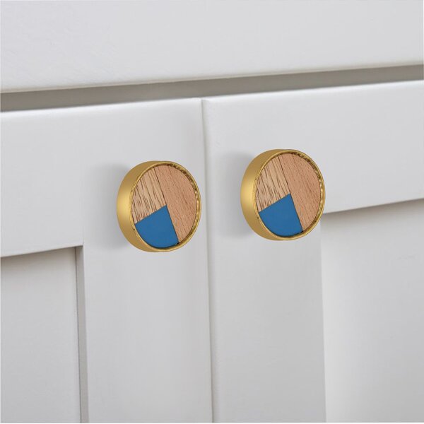 Mascot Hardware Athena 1-3/5 in. Wood Round Drawer Cabinet Knob