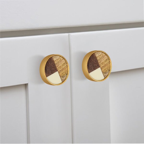 Mascot Hardware Athena 1-3/5 in. Wood Round Drawer Cabinet Knob