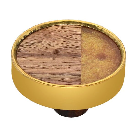 Mascot Hardware Athena 1-3/5 in. Wooded Drawer Cabinet Knob