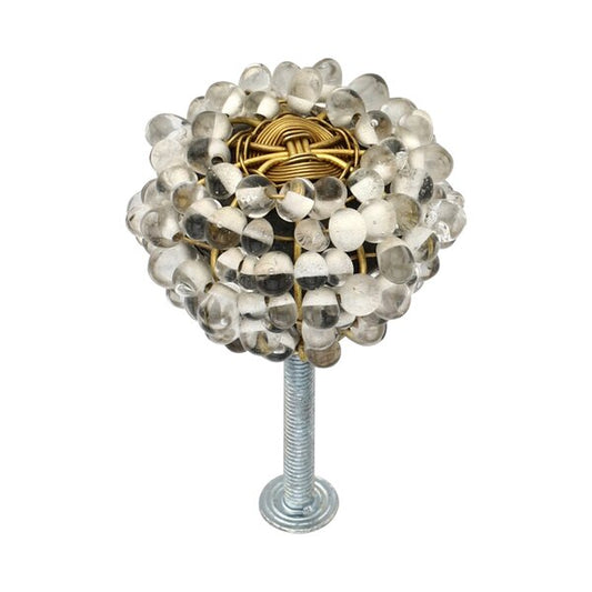 Mascot Hardware Beauty Art 1-3/8 in. Large Beads White Cabinet Knob