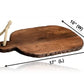 Mascot Hardware Oval Wooden Bark Cutting Board With Tied Rope