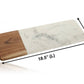 Mascot Hardware Chop-N-Slice 18.5 in. x 6 in. Rectangle Marble and Wood Cutting Board