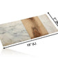 Mascot Hardware Chop-N-Slice 15 in. x 7 in. Rectangle Marble and Wood Cutting Board