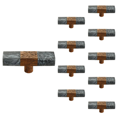 Mascot Hardware Fusion 3 in. Gray Marble Drawer Cabinet Knob (Pack of 10)