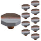 Mascot Hardware Lakewood 1-3/5 in. Octagon Grey & Wood Cabinet Knob (Pack of 10)