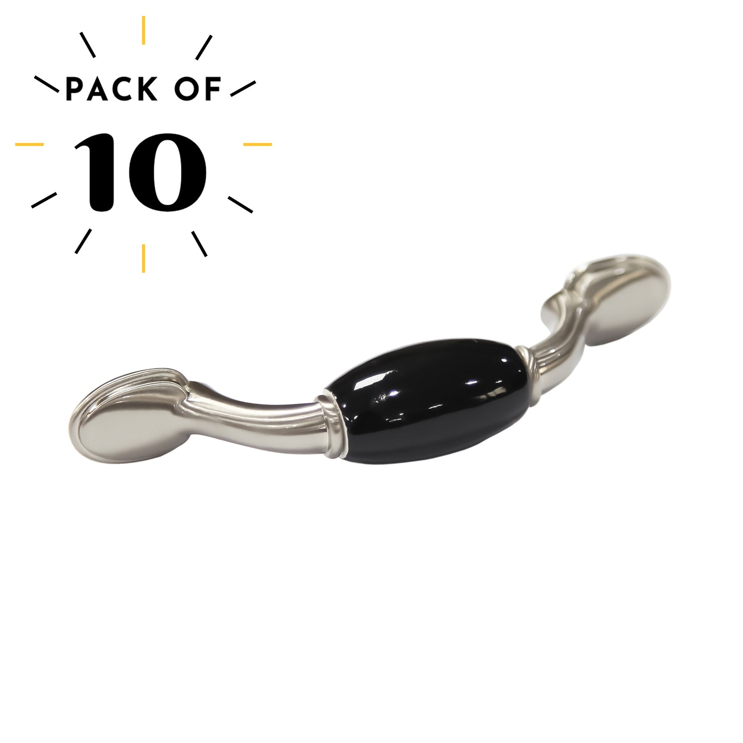 Classic 3 in. (76mm) Satin Nickel Drawer Pull (10-Pack)