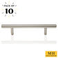 Round Bar 3-3/4 in. (96mm) Satin Nickel Drawer Pull (10-Pack)