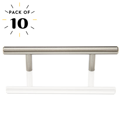 Round Bar 3 in. (76mm) Satin Nickel Drawer Pull (10-Pack)