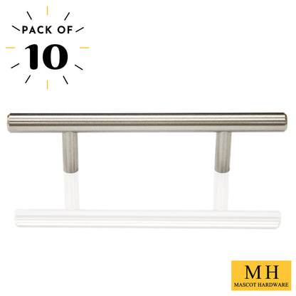 Round Bar 3 in. (76mm) Satin Nickel Drawer Pull (10-Pack)