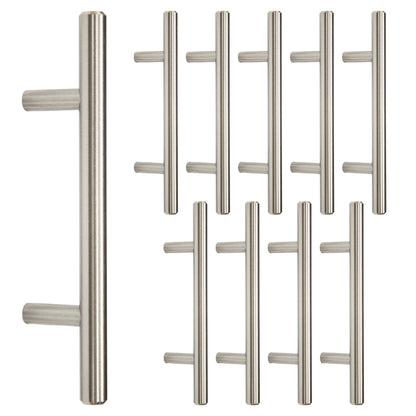 Round Bar 3 in. (76mm) Satin Nickel Drawer Pull (10-Pack)