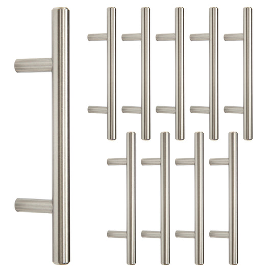 Round Bar 3 in. (76mm) Satin Nickel Drawer Pull (10-Pack)