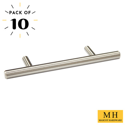 Round Bar 3 in. (76mm) Satin Nickel Drawer Pull (10-Pack)