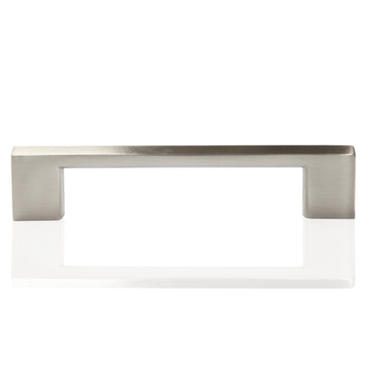 Flat Bar 3-3/4 in. (96mm) Satin Nickel Drawer Pull (10-Pack)