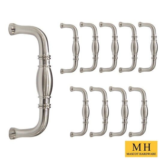 Traditional 3 in. (76mm) Satin Nickel Drawer Pull (10-Pack)