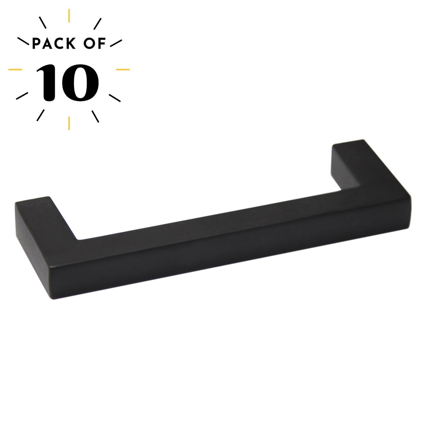 Square Bar 3 in. (76mm) Drawer Pull (10-Pack)