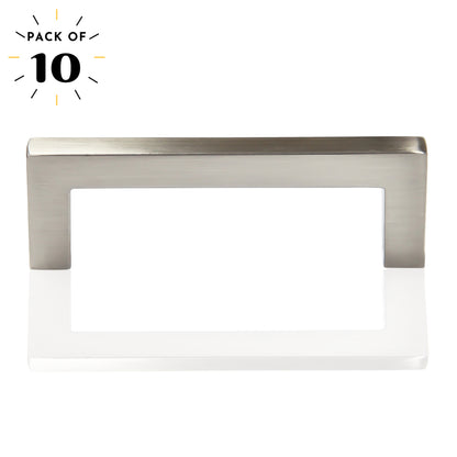 Square Bar 3 in. (76mm) Drawer Pull (10-Pack)