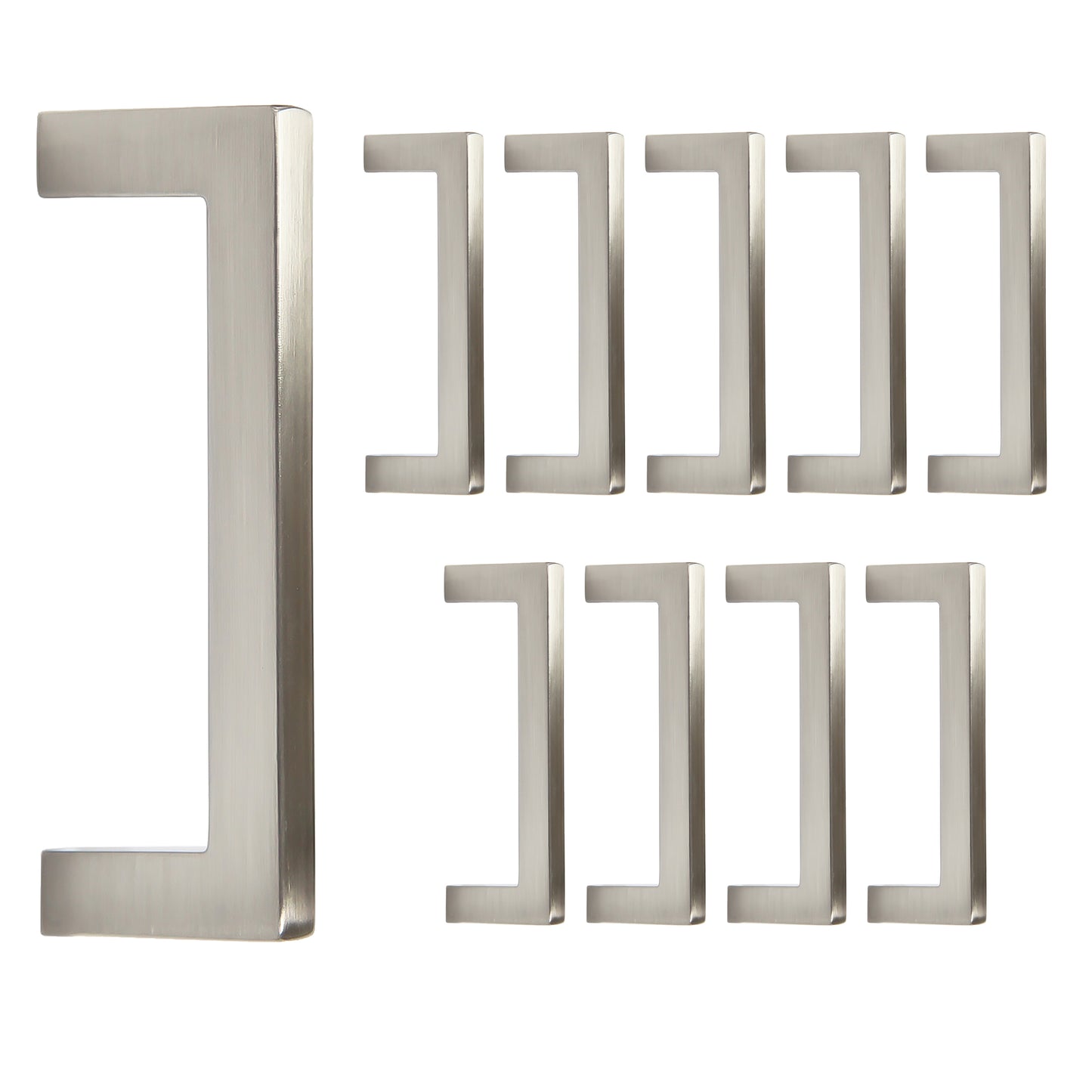 Square Bar 3 in. (76mm) Drawer Pull (10-Pack)