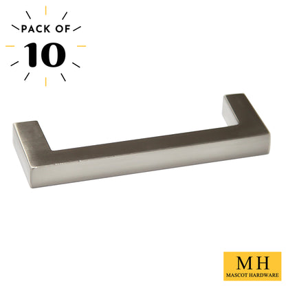 Square Bar 3 in. (76mm) Drawer Pull (10-Pack)