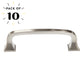Square Base 3 in. (76mm) Satin Nickel Drawer Pull (10-Pack)