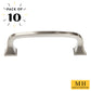 Square Base 3 in. (76mm) Satin Nickel Drawer Pull (10-Pack)
