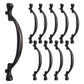 Long Footed 3-3/4 in (96mm) Satin Nickel Drawer Pull (10-Pack)