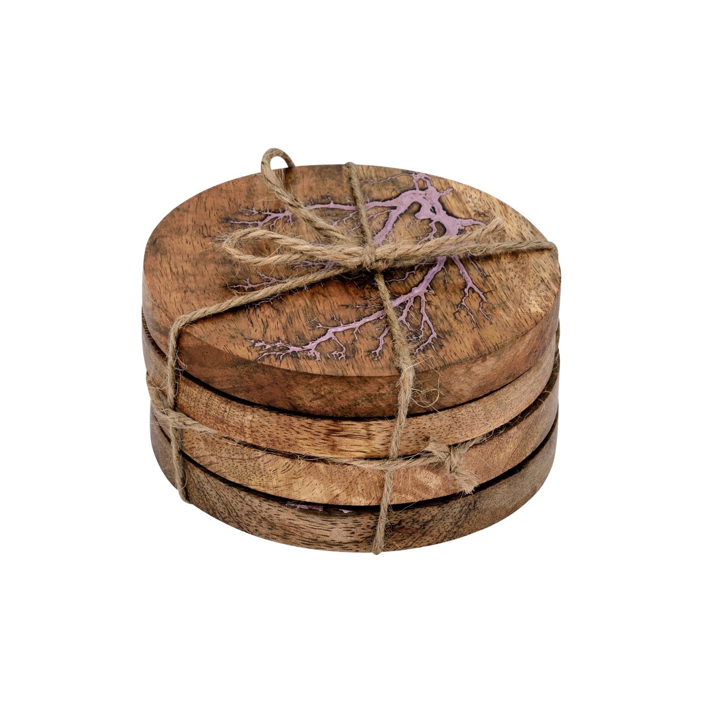Mascot Hardware Thunder Crack Wooden Coaster (Set of 4)