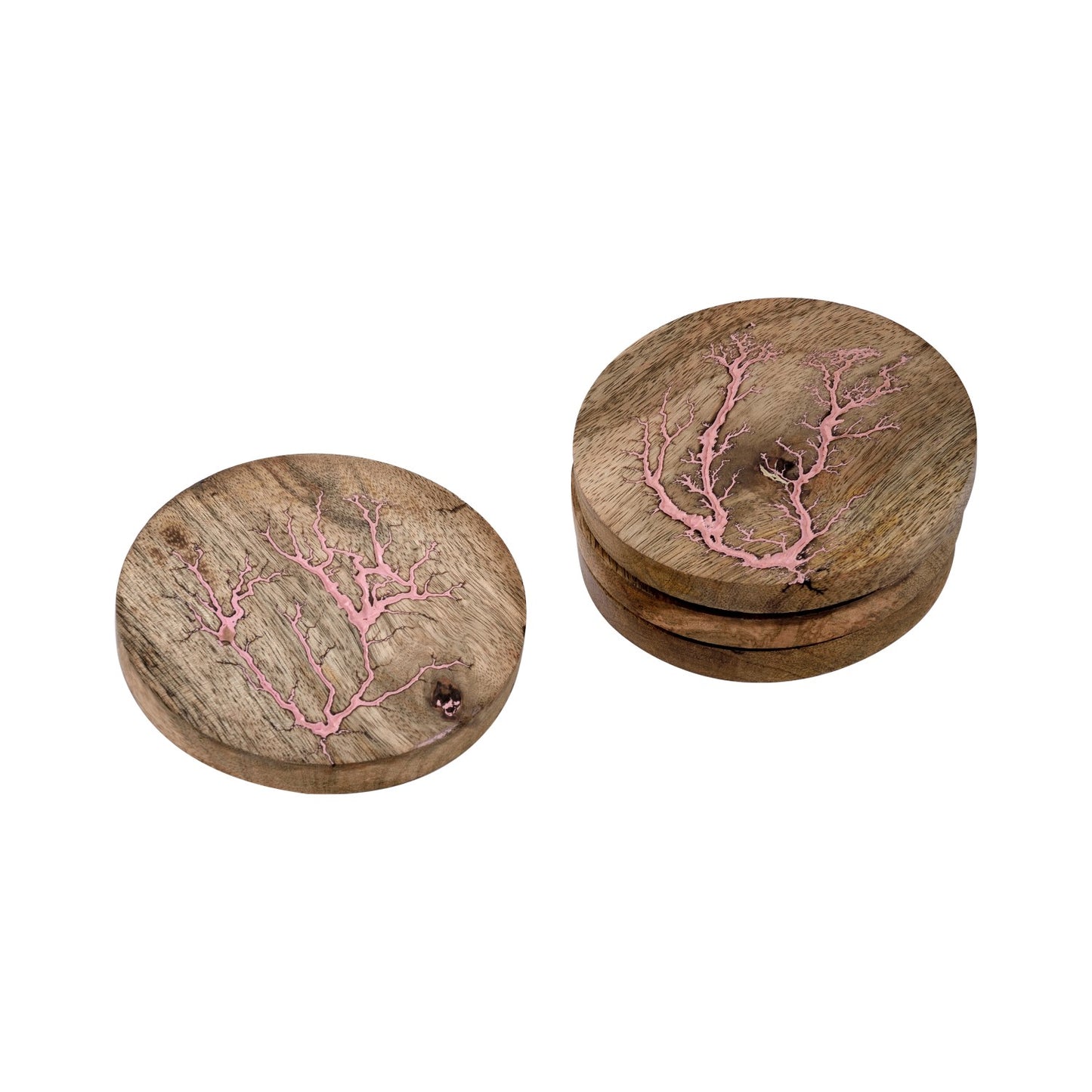 Mascot Hardware Thunder Crack Wooden Coaster (Set of 4)