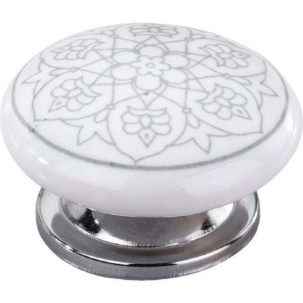 Carrollton 1-3/5 in. Grey Design Cabinet Knob