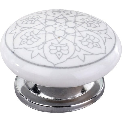 Carrollton 1-3/5 in. Grey Design Cabinet Knob