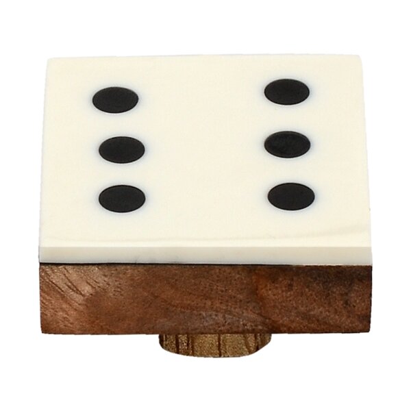 Mascot Hardware Casino 1-3/7 in. Numero 1, 2, 3, 4, 5, 6 Drawer Cabinet Knob