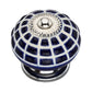 Mascot Hardware Checkered 1-4/7 in. Blue Round Cabinet Knob (Pack of 10)
