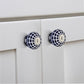 Mascot Hardware Checkered 1-4/7 in. Blue Round Cabinet Knob (Pack of 10)