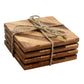 Mascot Hardware Checkered Diagonal  Wooden Coasters Set of 4