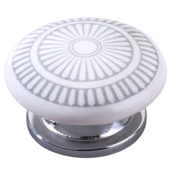 Mascot Hardware Cobble Rosette 1-3/5 in. Yellow, Grey Cabinet Knob (Pack of 10)
