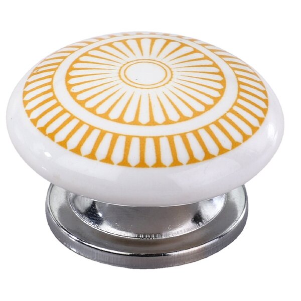 Mascot Hardware Cobble Rosette 1-3/5 in. Yellow, Grey Cabinet Knob (Pack of 10)